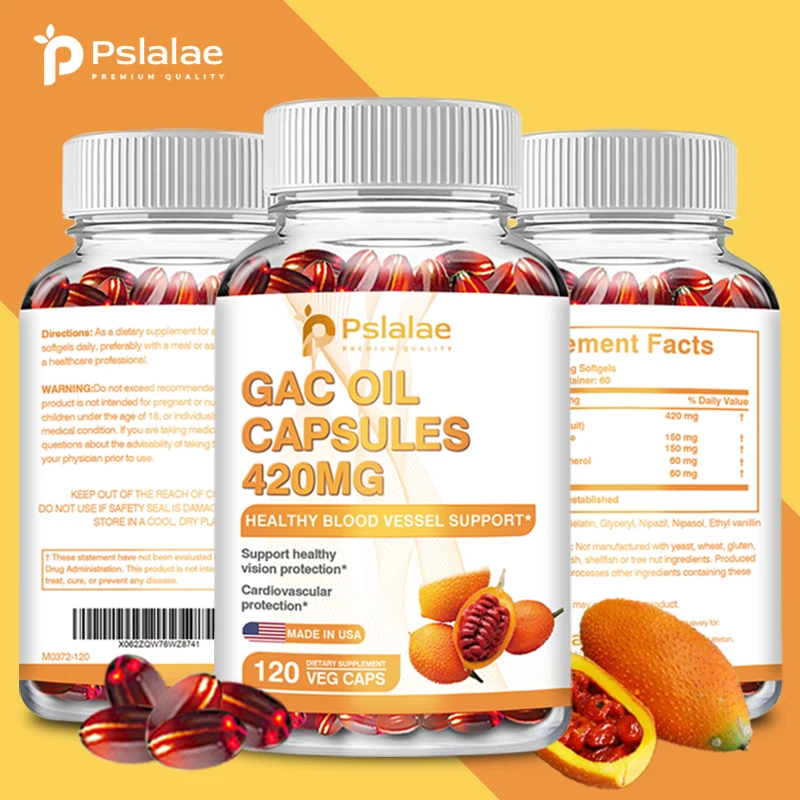 Gac Oil 420mg - Vision Protection, Gastrointestinal Support, Cholesterol Reduction
Gac Oil 420mg - Vision Protection, Gastrointestinal Support, Cholesterol Reduction