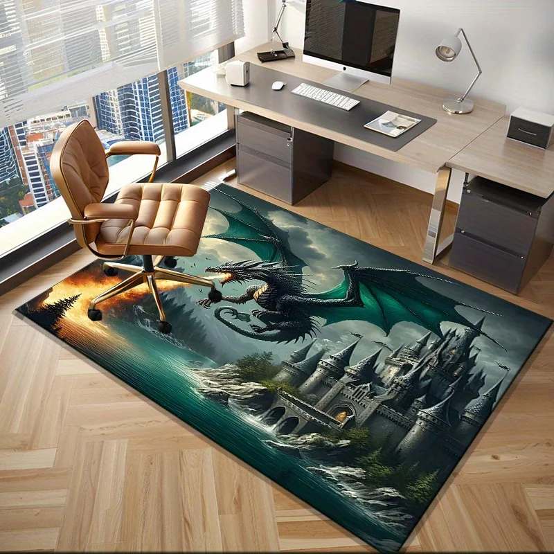 Majestic Dragon Castle Rug for Fantasy Fans | Detailed Medieval Landscape Carpet with Gothic Architecture Skid resistant carpet
Majestic Dragon Castle Rug for Fantasy Fans | Detailed Medieval Landscape Carpet with Gothic Architecture Skid resistant carpet