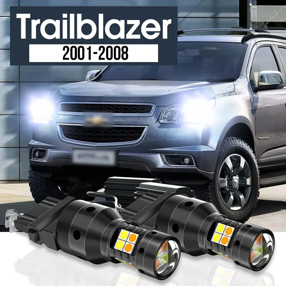 2pcs LED Dual Mode Turn Signal+Daytime Running Light Blub DRL Canbus Accessories For Chevrolet Trailblazer 2001-2008 2004 2005
2pcs LED Dual Mode Turn Signal+Daytime Running Light Blub DRL Canbus Accessories For Chevrolet Trailblazer 2001-2008 2004 2005