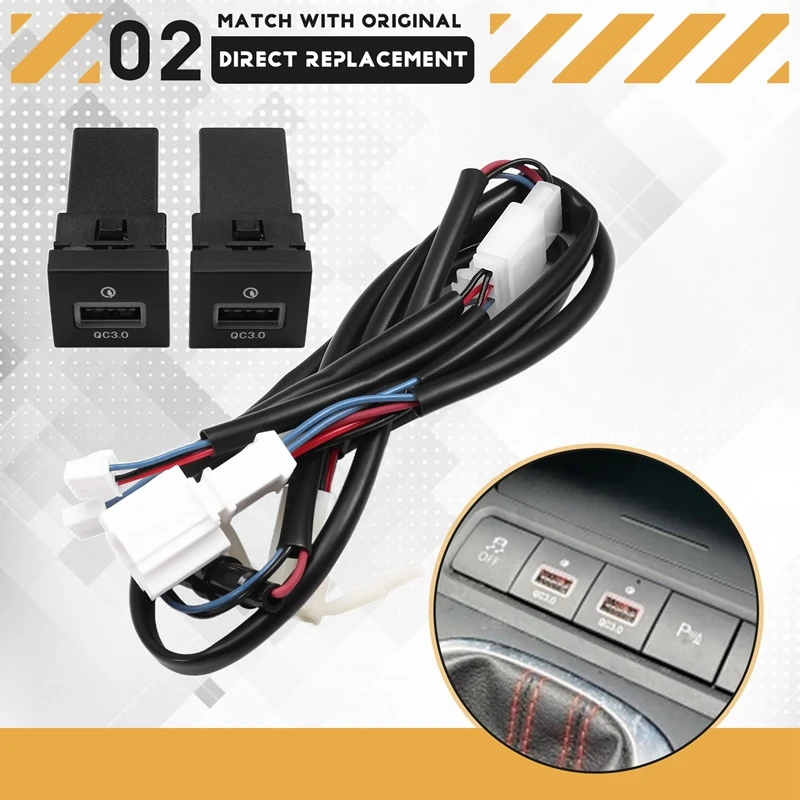Car Dual QC3.0 Fast Charger Socket 12V/24V USB Charging Socket Power Adapter For VW Golf 6 Jetta 5 2006-2012
Car Dual QC3.0 Fast Charger Socket 12V/24V USB Charging Socket Power Adapter For VW Golf 6 Jetta 5 2006-2012