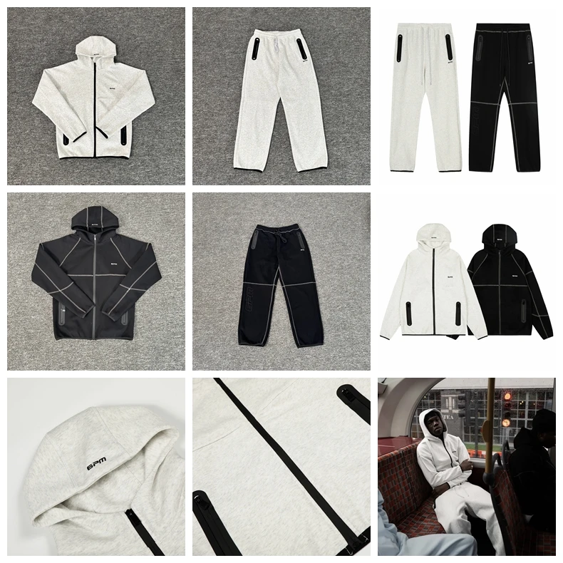 6PM Zipper Cardigan Loose Hoodie Men's DRILL Hip Hop Elastic Waist Cuffed Sports Casual Sweatpants Set Youth Long Sve
6PM Zipper Cardigan Loose Hoodie Men's DRILL Hip Hop Elastic Waist Cuffed Sports Casual Sweatpants Set Youth Long Sve