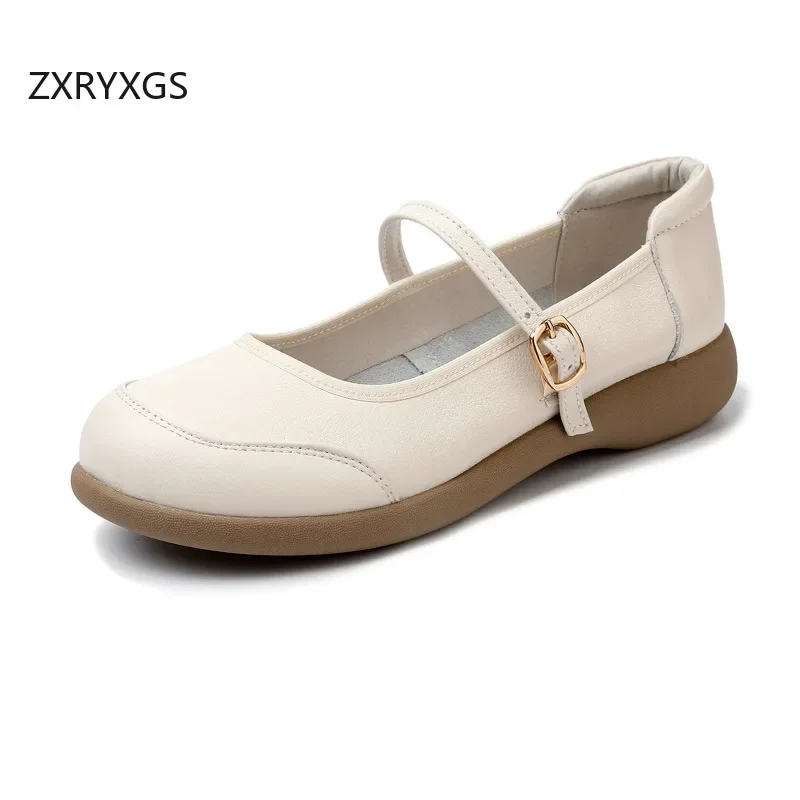 ZXRYXGS Premium Cowhide Ladies' Flats 2025 New Spring Large Size Women Genuine Leather Shoes Comfortable Soft Sole Trendy Shoes
ZXRYXGS Premium Cowhide Ladies' Flats 2025 New Spring Large Size Women Genuine Leather Shoes Comfortable Soft Sole Trendy Shoes