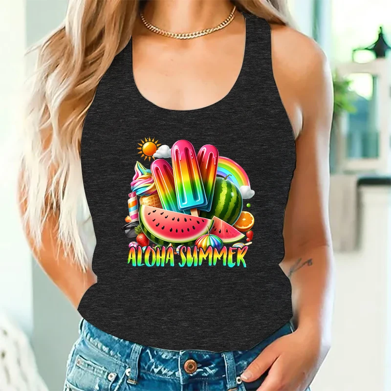 Майка женская с графическим принтом арбуза, пикантный топ с открытой спиной, в тропическом стиле, с рисунком фруктового льда, для отдыха и путешествий, лето
Майка женская с графическим принтом арбуза, пикантный топ с открытой спиной, в тропическом стиле, с рисунком фруктового льда, для отдыха и путешествий, лето