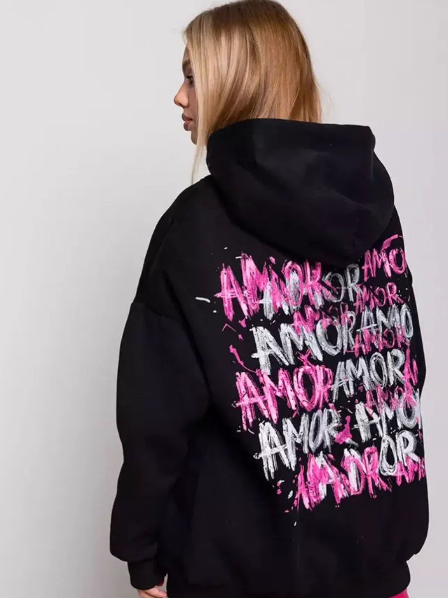 American Retro Fun Letter Graphic Hoodie White Hooded Sweatshirt Loose Large Size Autumn Trendy College Lady Hip Hop Streetwear
American Retro Fun Letter Graphic Hoodie White Hooded Sweatshirt Loose Large Size Autumn Trendy College Lady Hip Hop Streetwear