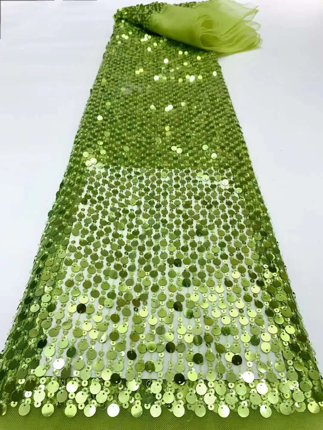 African Sequins Lace Fabric 2024 Green High Quality Big Sequin Lace Nigerian French Tulle Lace Material For Wedding Dress Sewing
African Sequins Lace Fabric 2024 Green High Quality Big Sequin Lace Nigerian French Tulle Lace Material For Wedding Dress Sewing
