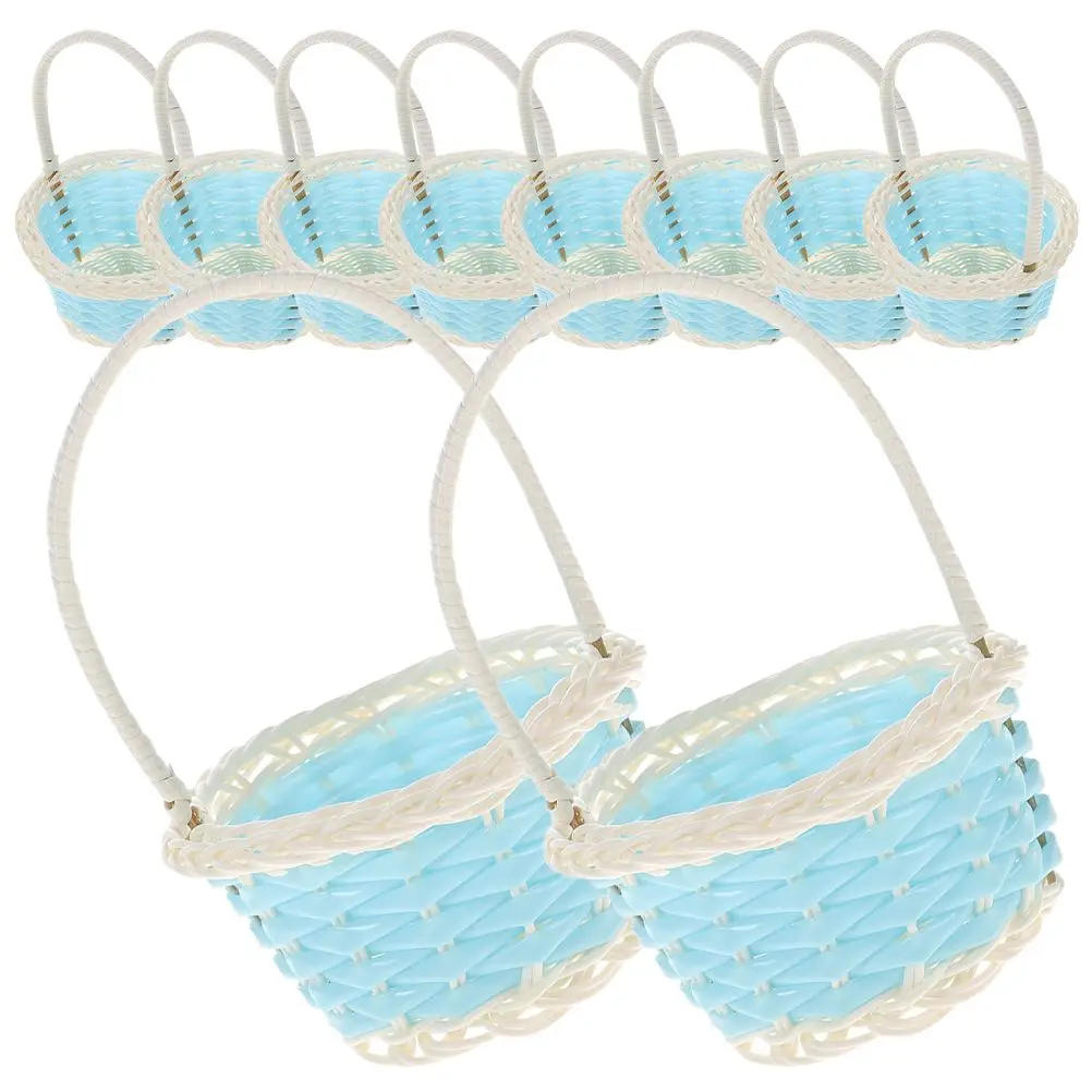 Mini Handwoven Plastic Mini Picnic Baskets Party Favor Kids Gifts Easter Basket Small Hamper
Mini Handwoven Plastic Mini Picnic Baskets Party Favor Kids Gifts Easter Basket Small Hamper