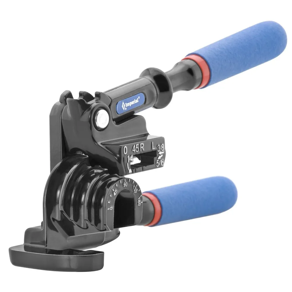 Imperial Tool 470FH Triple Head 180 Degree Tube Bender with Roto-Lok Indexing Handle, 3/16", 1/4", 5/16", and 3/8"
Imperial Tool 470FH Triple Head 180 Degree Tube Bender with Roto-Lok Indexing Handle, 3/16", 1/4", 5/16", and 3/8"