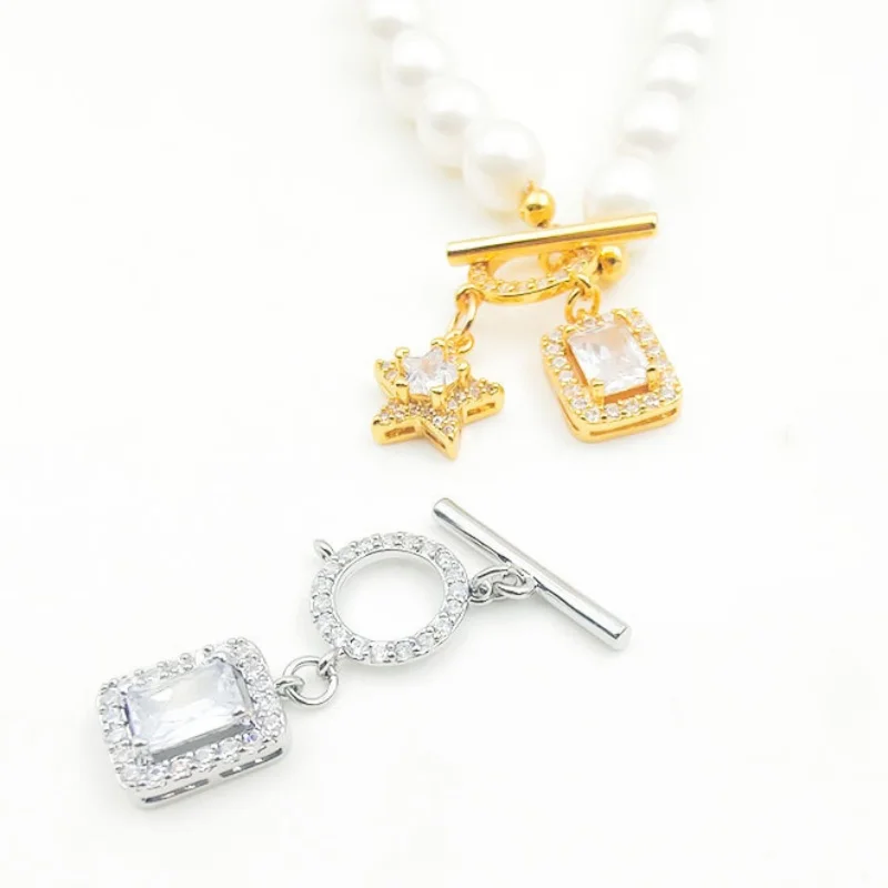 1 Piece Wholesale Full Zircon Square Tail Necklace Bracelet OT Clasp Jewelry Accessories Pearl Connector Clasp DlY Accessories
1 Piece Wholesale Full Zircon Square Tail Necklace Bracelet OT Clasp Jewelry Accessories Pearl Connector Clasp DlY Accessories