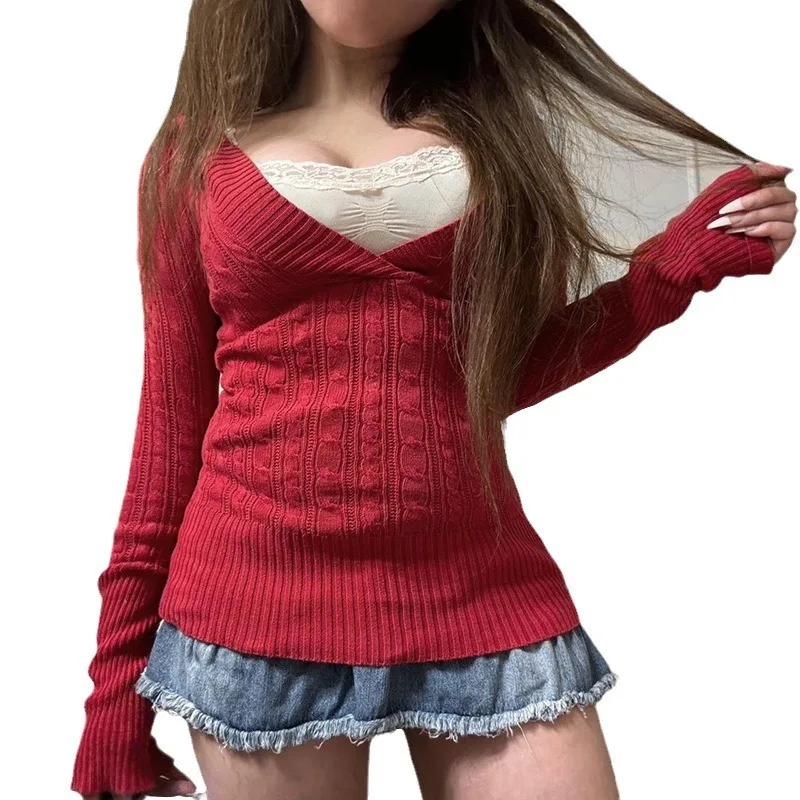 New Faion Pure Color Weave Hat Свитер с крестом и v-образным вырезом Повседневный вязаный топ Bla Hegel Осень Зима Новое поступление Полиэфирное волокно
New Faion Pure Color Weave Hat Свитер с крестом и v-образным вырезом Повседневный вязаный топ Bla Hegel Осень Зима Новое поступление Полиэфирное волокно