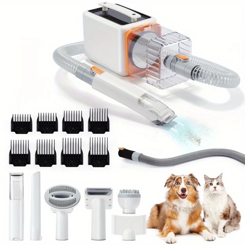 Набор для ухода за собаками, инструмент для удаления шерсти домашних животных 3 в 1, пылесос для ухода за собаками 15000 па, 7 уровней всасывания и 6 инструментов для ухода за домашними животными
Набор для ухода за собаками, инструмент для удаления шерсти домашних животных 3 в 1, пылесос для ухода за собаками 15000 па, 7 уровней всасывания и 6 инструментов для ухода за домашними животными