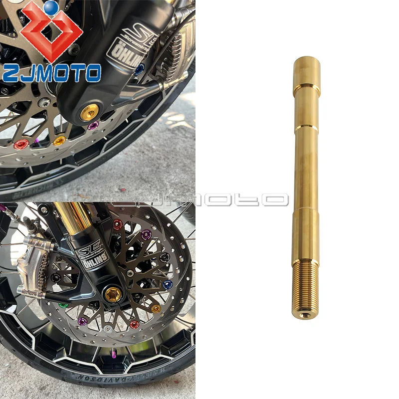 CNC Machined 25mm Titanium Alloy Front Axle Kit Stainless Steel Finish For Harley Touring FLT Fit Öhlins Inverted Fork Legs
CNC Machined 25mm Titanium Alloy Front Axle Kit Stainless Steel Finish For Harley Touring FLT Fit Öhlins Inverted Fork Legs