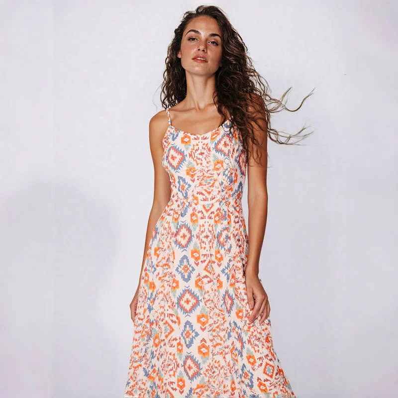 UZSC New Bohemian Strap Women Summer Dopamine Beach Vacation Style Loose Floral Dress Flower Print Loose A-Line Long Skirt
UZSC New Bohemian Strap Women Summer Dopamine Beach Vacation Style Loose Floral Dress Flower Print Loose A-Line Long Skirt