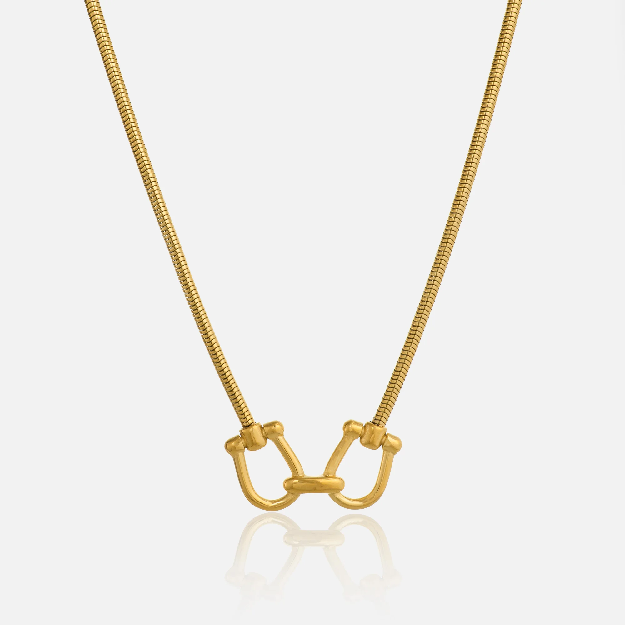 DASEIN Unique Double Horseshoe Pendant Necklace 18k Gold Plated Tarnish Free Stainless Steel Cowboy Cowgirl Party Jewelry Unisex
DASEIN Unique Double Horseshoe Pendant Necklace 18k Gold Plated Tarnish Free Stainless Steel Cowboy Cowgirl Party Jewelry Unisex