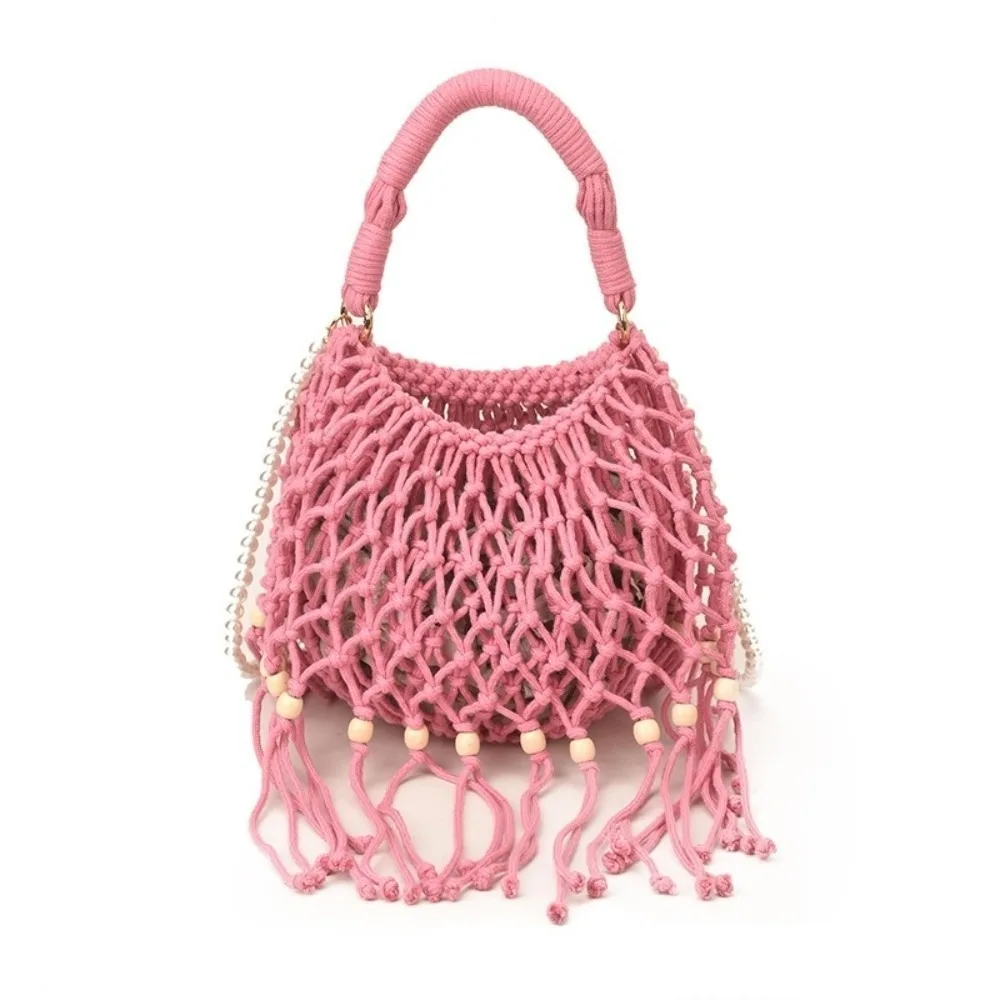Large Size Woven Beach Bag Tassel Detail Pearl Chain Strap Bohemian Crossbody Bag Hollow Out Design High Quality Liner
Large Size Woven Beach Bag Tassel Detail Pearl Chain Strap Bohemian Crossbody Bag Hollow Out Design High Quality Liner
