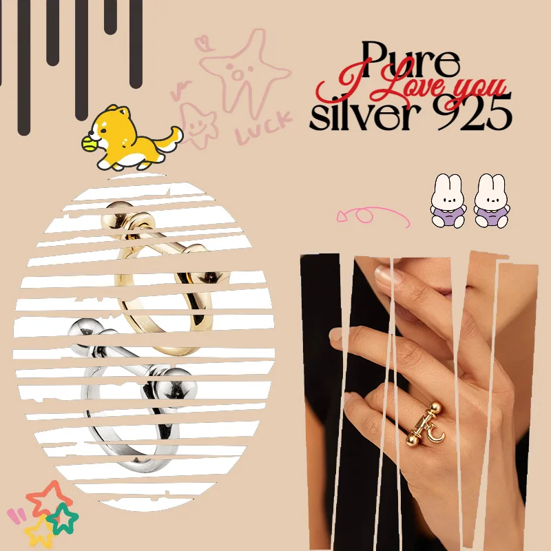 Spanish barbell shaped metal style design NO50 sterling silver ring S925 women's ring holiday gift preferred
Spanish barbell shaped metal style design NO50 sterling silver ring S925 women's ring holiday gift preferred