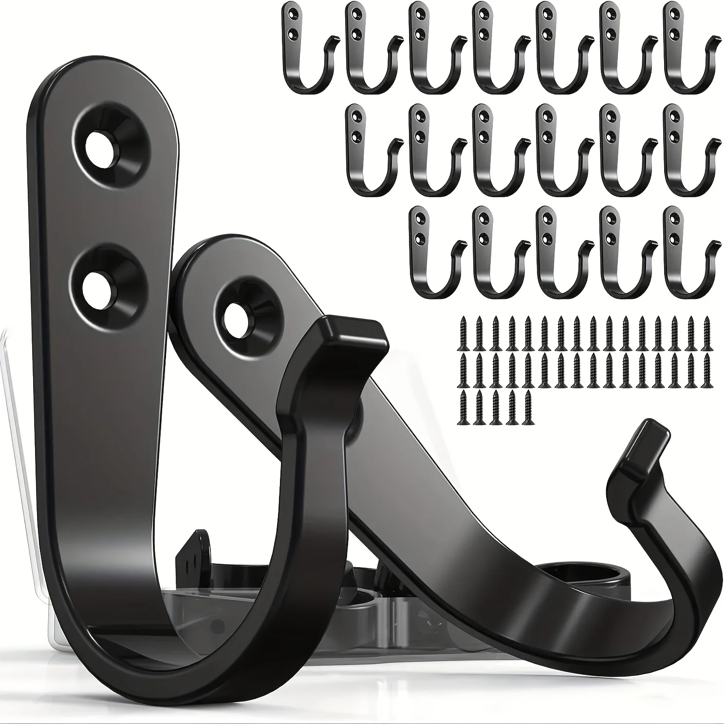 20pcs Of Heavy-duty Iron Clothes Hooks, With Free Installation Screws, Rust Proof Black Metal Wall Mounted Hangers
20pcs Of Heavy-duty Iron Clothes Hooks, With Free Installation Screws, Rust Proof Black Metal Wall Mounted Hangers