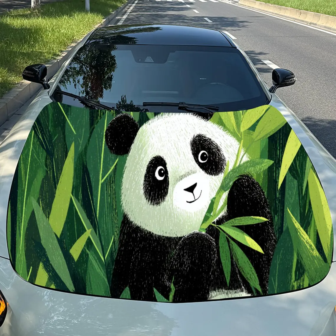 Sweet Panda in a Bamboo Embrace PVC Car Engine Hood Vinyl Wraps, Self-Adhesive Waterproof Car Hood Decal Sticker, Car Decoration
Sweet Panda in a Bamboo Embrace PVC Car Engine Hood Vinyl Wraps, Self-Adhesive Waterproof Car Hood Decal Sticker, Car Decoration