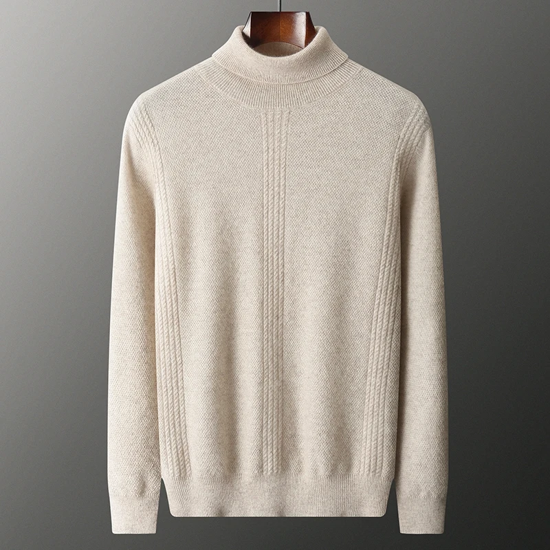 Winter Autumn Men Sweaters 100% GOAT CASHMERE Knitted Pullover Thick Turtleneck Full Sleeve Jumpers Solid Color Male Clothes
Winter Autumn Men Sweaters 100% GOAT CASHMERE Knitted Pullover Thick Turtleneck Full Sleeve Jumpers Solid Color Male Clothes