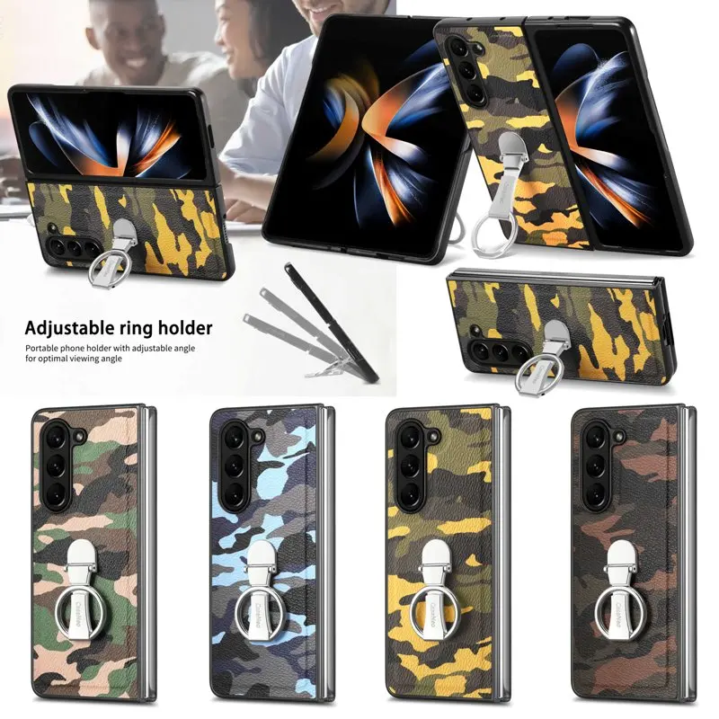 Printed Leather Folding Case Phone Cover For Samsung Galaxy Z Fold 5 Flip Phone Cover With Finger Ring Holder
Printed Leather Folding Case Phone Cover For Samsung Galaxy Z Fold 5 Flip Phone Cover With Finger Ring Holder