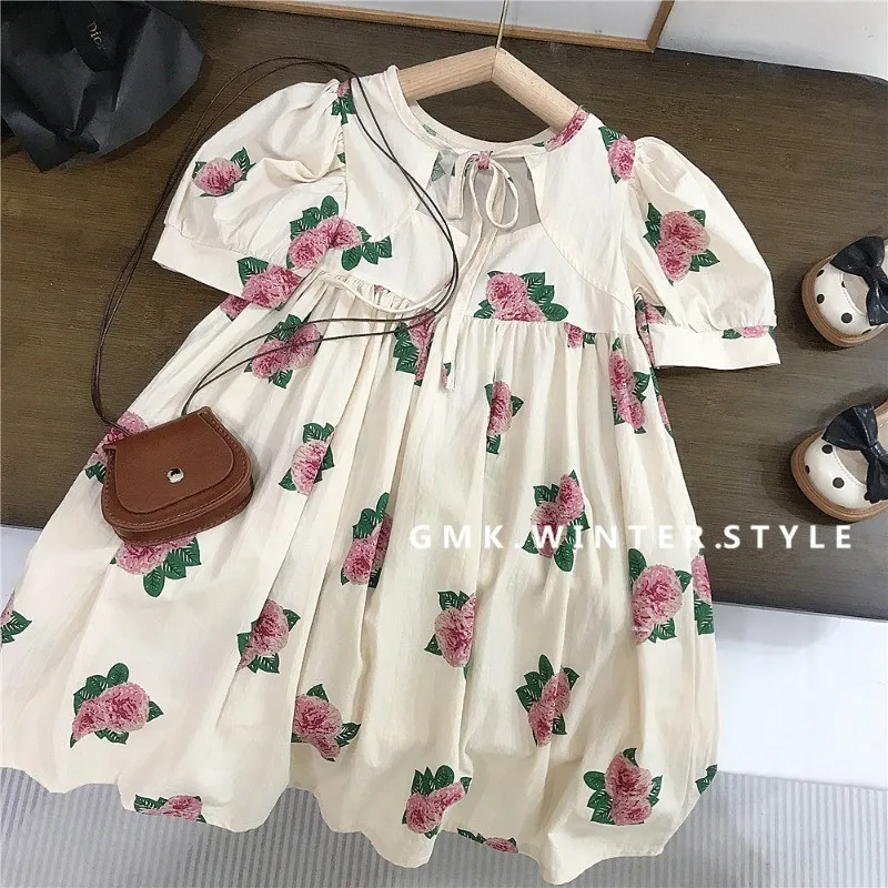 Dresses For Kids 2-7 Years Summer Korean Style Rose Flower Bubble Sleeve Vest Dress Ootd For Baby Girl
Dresses For Kids 2-7 Years Summer Korean Style Rose Flower Bubble Sleeve Vest Dress Ootd For Baby Girl