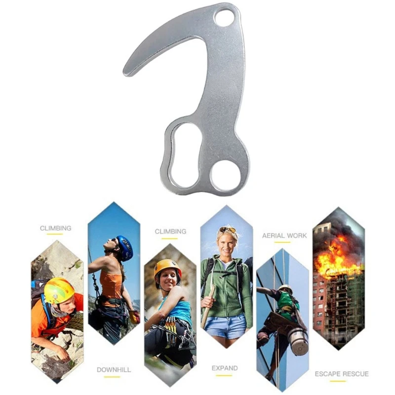 Rock Climbing Rope Hook in Metal, Single Piece Connection Accessory for Outdoor Caving Positioning and Gear Use 24BD
Rock Climbing Rope Hook in Metal, Single Piece Connection Accessory for Outdoor Caving Positioning and Gear Use 24BD