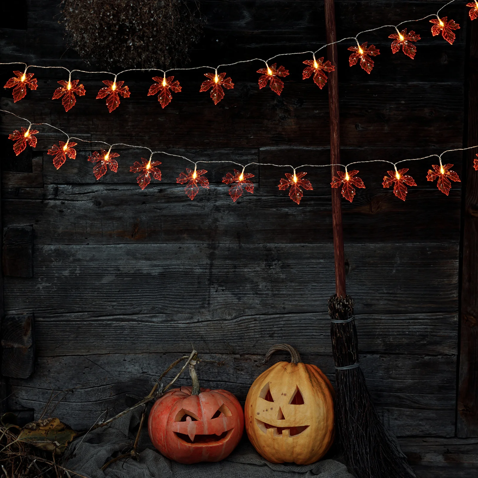 1Pcs Orange Maple Leaf Shaped String Light 8 Flashing Modes Operated Waterproof Festive Lamp for Outdoor Garden Patio
1Pcs Orange Maple Leaf Shaped String Light 8 Flashing Modes Operated Waterproof Festive Lamp for Outdoor Garden Patio