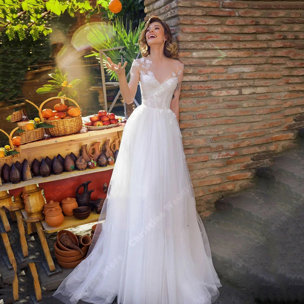 Glitte Simplicity Women Wedding Dresses Sexy Lace Appliques A-Line Bridal Gowns Elegant Sleeveless Backless Princess Bride Dress
Glitte Simplicity Women Wedding Dresses Sexy Lace Appliques A-Line Bridal Gowns Elegant Sleeveless Backless Princess Bride Dress