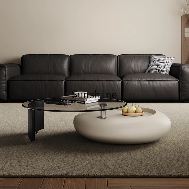 Italian minimalist living room small apartment household round combination coffee table
Italian minimalist living room small apartment household round combination coffee table