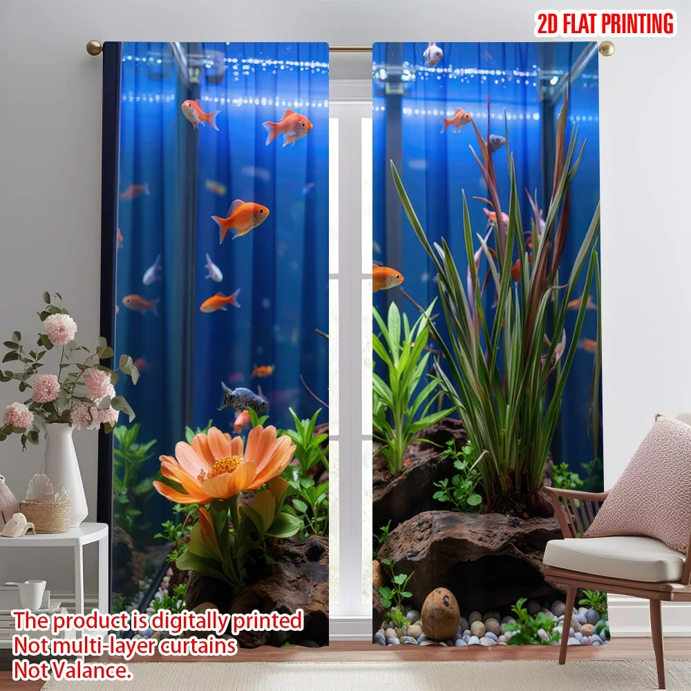 2D flat printing 2pcs Drapes Aquarium with Colorful Fish Digital Printed Polyester Drapes Family Party Use for Photo Booths &
2D flat printing 2pcs Drapes Aquarium with Colorful Fish Digital Printed Polyester Drapes Family Party Use for Photo Booths &