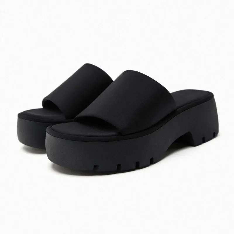 2024 Summer Flats Slippers Soft Bottom Outer Wear Black Shoes Thick Bottom Heightening Beach Loafers Slipper Sandalias Mujer
2024 Summer Flats Slippers Soft Bottom Outer Wear Black Shoes Thick Bottom Heightening Beach Loafers Slipper Sandalias Mujer