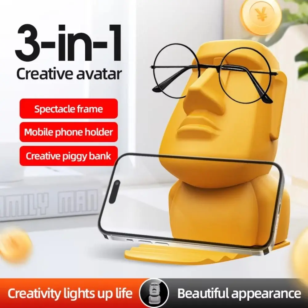 Resin Material Easter Island Statue Glasses Holder Unique Design Creative Design 3in1 Phone Holder Desk Organizer Display Holder
Resin Material Easter Island Statue Glasses Holder Unique Design Creative Design 3in1 Phone Holder Desk Organizer Display Holder