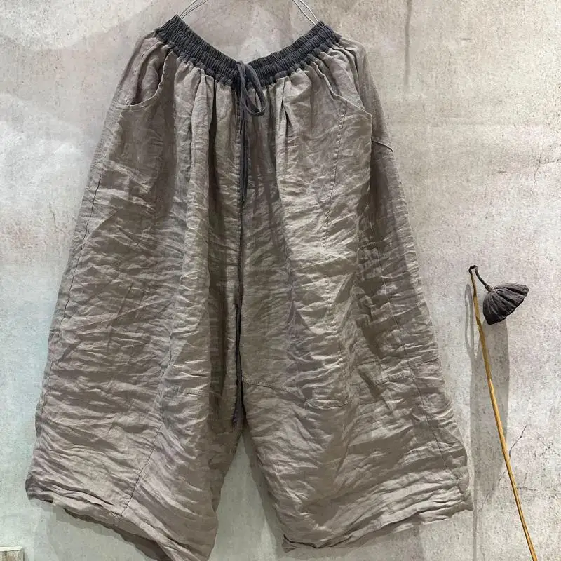 New Arrival 2025 Spring Summer Arts Women Patchwork Elastic Waist Loose Ankle-length Pants Vintage Linen Casual Wide Leg Pants
New Arrival 2025 Spring Summer Arts Women Patchwork Elastic Waist Loose Ankle-length Pants Vintage Linen Casual Wide Leg Pants