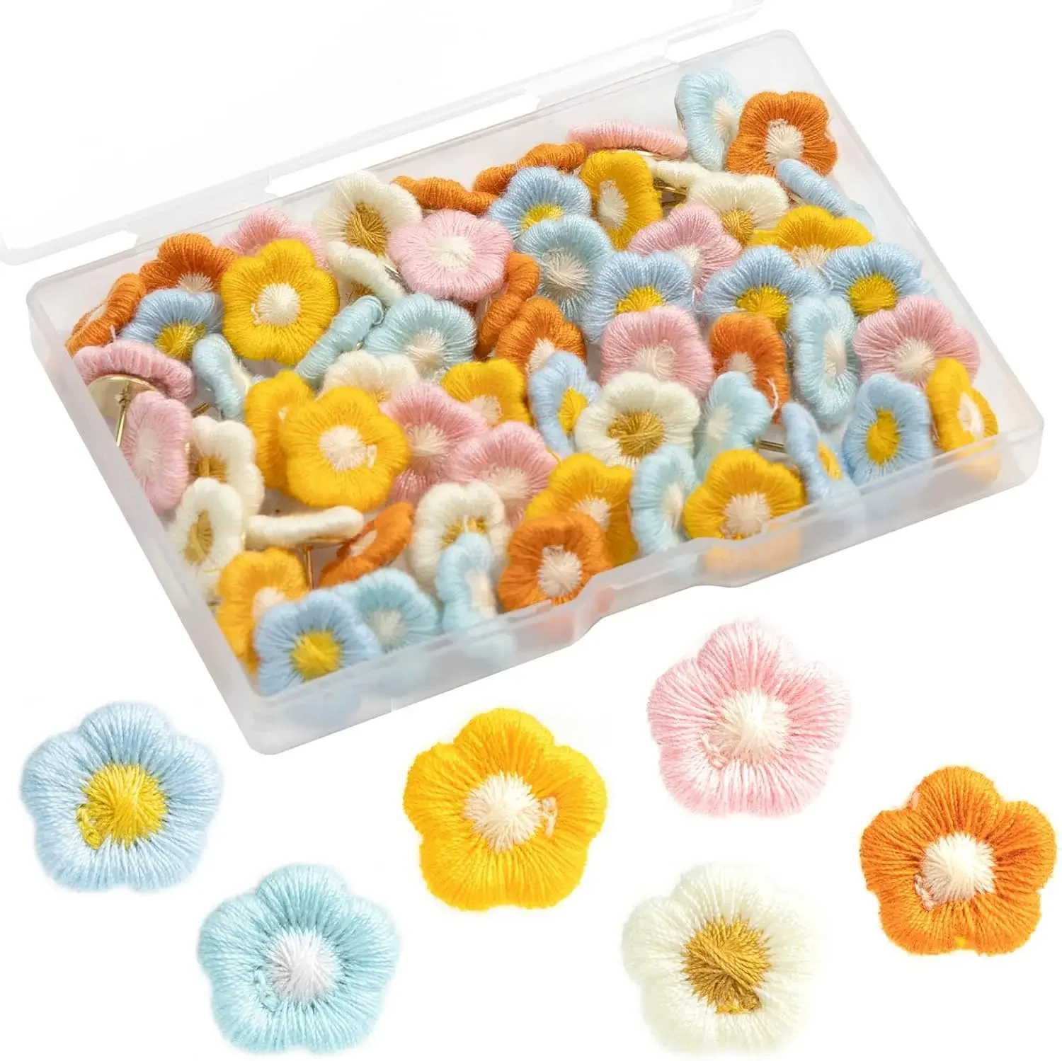 60 Floral Push Pins For Cork Boards, Photo Walls & Office Decor - Colorful Thumbtacks
60 Floral Push Pins For Cork Boards, Photo Walls & Office Decor - Colorful Thumbtacks