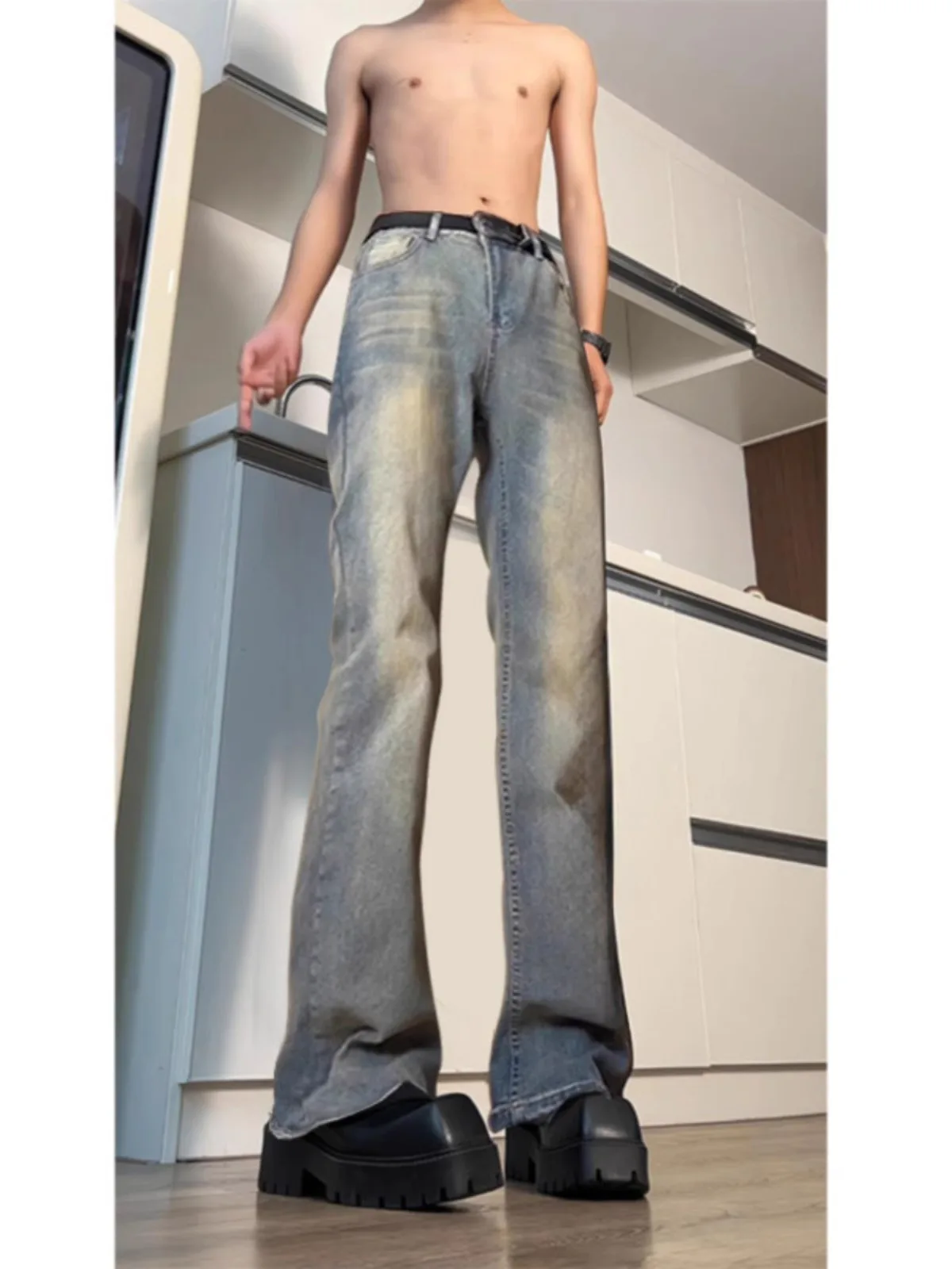 Teenage Straight Leg Retro Blue Jeans Men's High Waist Lift Teenager Middle School Student Slim Fit Denim Pants Youth Faion
Teenage Straight Leg Retro Blue Jeans Men's High Waist Lift Teenager Middle School Student Slim Fit Denim Pants Youth Faion