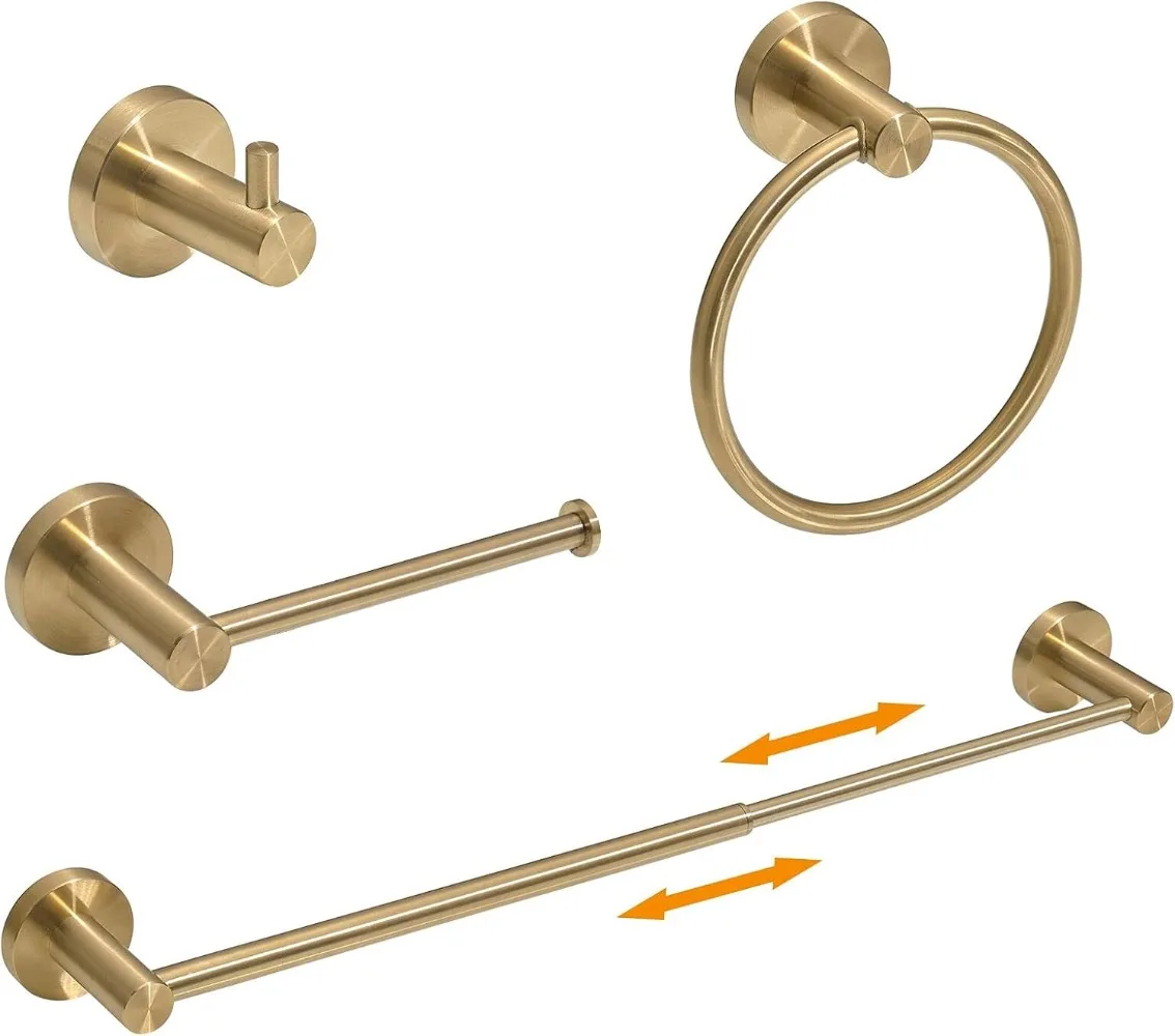 4 Piece Bathroom Accessories Set (Adjustable 16 To 26 Inch Toilet Paper Holder,Towel Hook),Wall Mounted Bath Hardware Accessory
4 Piece Bathroom Accessories Set (Adjustable 16 To 26 Inch Toilet Paper Holder,Towel Hook),Wall Mounted Bath Hardware Accessory