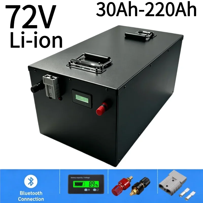72V Rechargeable Lithium Ion Battery 30Ah-220Ah Built-in BMS High Capacity Power Pack For E-Bike Scooter Tricycle Off-Grid Solar
72V Rechargeable Lithium Ion Battery 30Ah-220Ah Built-in BMS High Capacity Power Pack For E-Bike Scooter Tricycle Off-Grid Solar