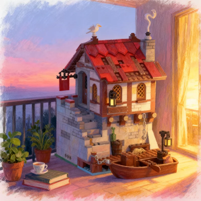622pcs MOC Seaside Market Smuggler S Nest Castle Model Building Blocks Construction Brick Festival Gift Education Toys
622pcs MOC Seaside Market Smuggler S Nest Castle Model Building Blocks Construction Brick Festival Gift Education Toys