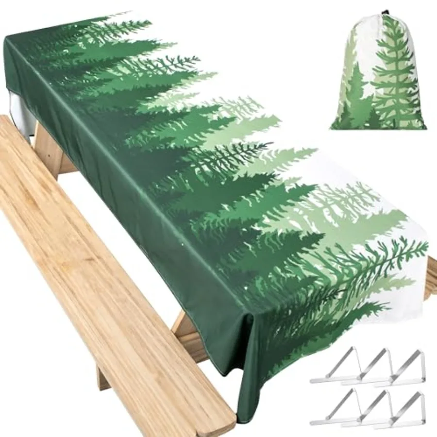 Extra Thick Camping Tablecloth with Clips and Storage Bag, Picnic Tablecloth, Fits 4Feet to 8Feet Picnic Tables, Polyester, Was
Extra Thick Camping Tablecloth with Clips and Storage Bag, Picnic Tablecloth, Fits 4Feet to 8Feet Picnic Tables, Polyester, Was