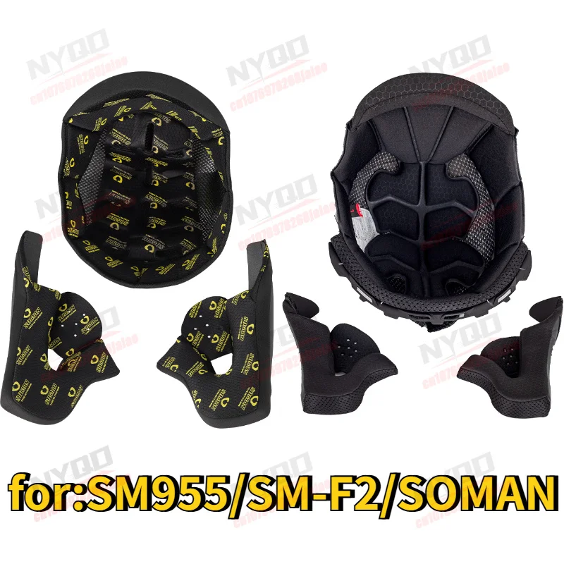 The Replacement Helmet Lining for Motorcycle Helmets Is Comfortable, Breathable, and Washable, Suitable for SM955 SM965 SM-F2
The Replacement Helmet Lining for Motorcycle Helmets Is Comfortable, Breathable, and Washable, Suitable for SM955 SM965 SM-F2