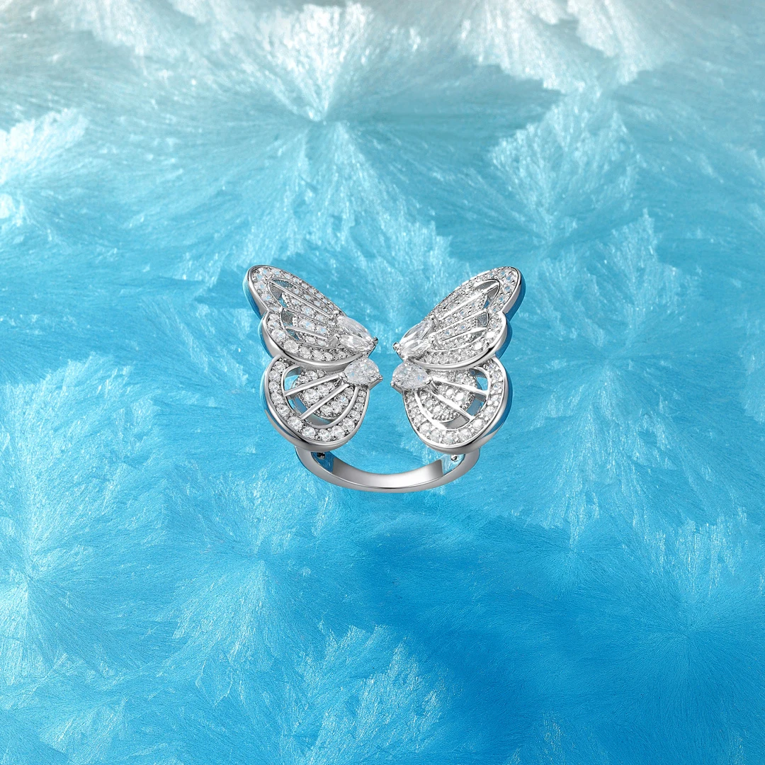 Europe America S925 Silver Full Diamond Butterfly Ring Woman Top Quality Delicate Graceful Jewelry
Europe America S925 Silver Full Diamond Butterfly Ring Woman Top Quality Delicate Graceful Jewelry
