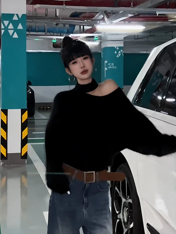 Black Knitted Faux Mink Hoodie Women's Spring 2026 New Lazy Style Knit Hanging Neck Shoulder Top Warmth Emitting Long Sleeve
Black Knitted Faux Mink Hoodie Women's Spring 2026 New Lazy Style Knit Hanging Neck Shoulder Top Warmth Emitting Long Sleeve