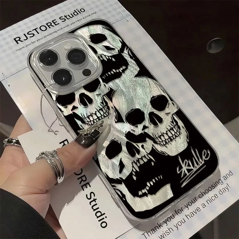 Luxury Black Skull plating silver Case protection for iPhone 16 15 13 12 11 14 Pro Max XS XR 7 8 16 Plus X SE cute demon Coque
Luxury Black Skull plating silver Case protection for iPhone 16 15 13 12 11 14 Pro Max XS XR 7 8 16 Plus X SE cute demon Coque
