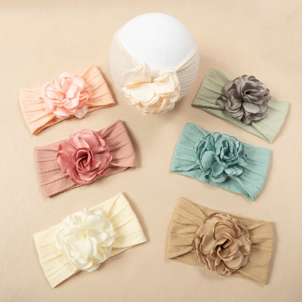 Newborn Baby Soft Elastic Headband with Big Flower Solid Color Wide Margin Nylon Headband Infant Hair Accessory Kids Headwear
Newborn Baby Soft Elastic Headband with Big Flower Solid Color Wide Margin Nylon Headband Infant Hair Accessory Kids Headwear