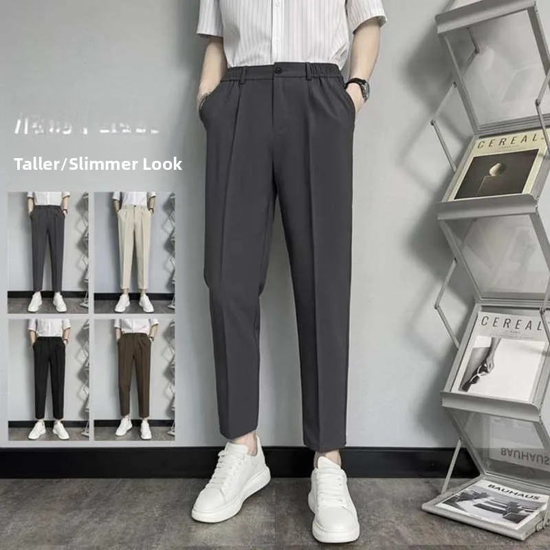Busin Casual Men's Summer Trousers 9 Point Straight Leg Pants Long Travel Cotton Blend Fabric Faionable Businwear
Busin Casual Men's Summer Trousers 9 Point Straight Leg Pants Long Travel Cotton Blend Fabric Faionable Businwear