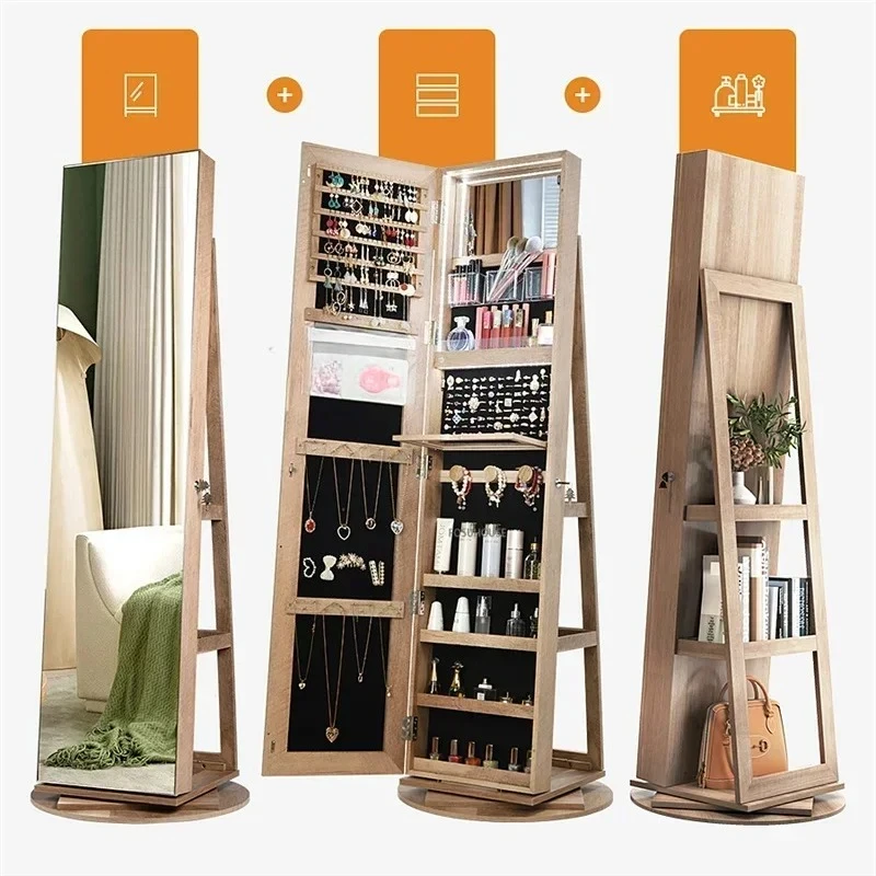 Hot Sale Item 360° Rotating Floor Makeup Mirror Cabinet Fitting Room Dressing Mirrors Bedroom Jewelry Cabinet
Hot Sale Item 360° Rotating Floor Makeup Mirror Cabinet Fitting Room Dressing Mirrors Bedroom Jewelry Cabinet