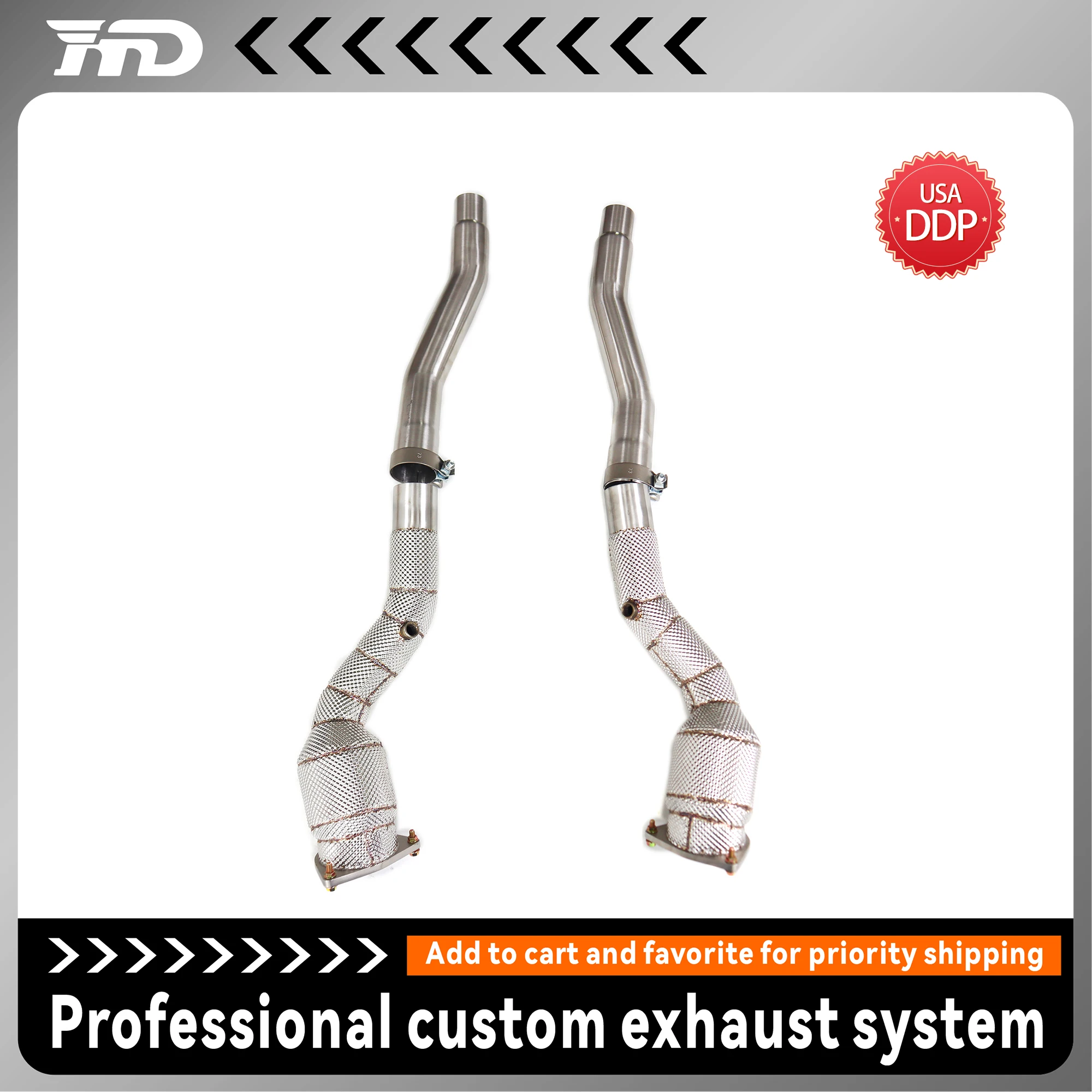 Performance Downpipe for Ferrari GTC4Lusso 6.3L V12, Stainless Steel Exhaust Header 200 Cell High Flow Cat Increases Horsepower
Performance Downpipe for Ferrari GTC4Lusso 6.3L V12, Stainless Steel Exhaust Header 200 Cell High Flow Cat Increases Horsepower