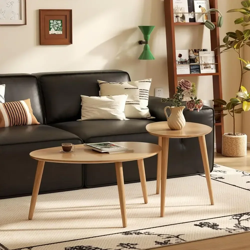 Small Oval Nesting Table, Century Coee Table or Living Room,Solid Oak Wood End Tables,e Tabletop with 3 Legs,Minimalist Display
Small Oval Nesting Table, Century Coee Table or Living Room,Solid Oak Wood End Tables,e Tabletop with 3 Legs,Minimalist Display