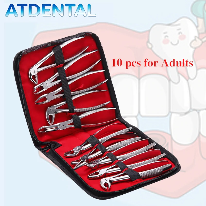 Dental Extraction Forceps for Adult Tooth Removal Residual Root Extraction Surgical Steel Oral Surgery Tools Set
Dental Extraction Forceps for Adult Tooth Removal Residual Root Extraction Surgical Steel Oral Surgery Tools Set