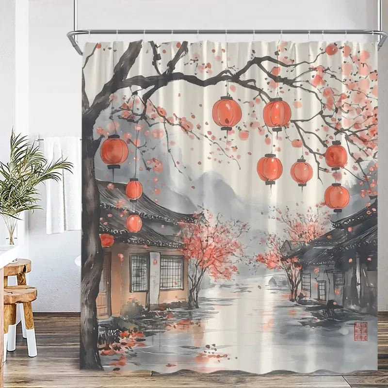 JHB23Japanese Style Landscape Shower Curtains Pink Cherry Blossom Floral Ink Mountain Town Scenery Home Bathroom Curtain Dec9Kj(
JHB23Japanese Style Landscape Shower Curtains Pink Cherry Blossom Floral Ink Mountain Town Scenery Home Bathroom Curtain Dec9Kj(