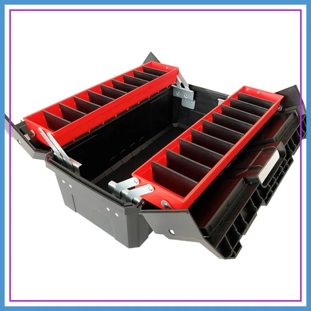 18.5" Tool Box Organizer with Adjustable Compartments Portable Storage for Home Office Garage
18.5" Tool Box Organizer with Adjustable Compartments Portable Storage for Home Office Garage